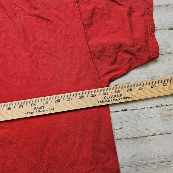 VINTAGE Germany Embroidered Red T-Shirt Pluma Men's LG - Picture 6 of 6